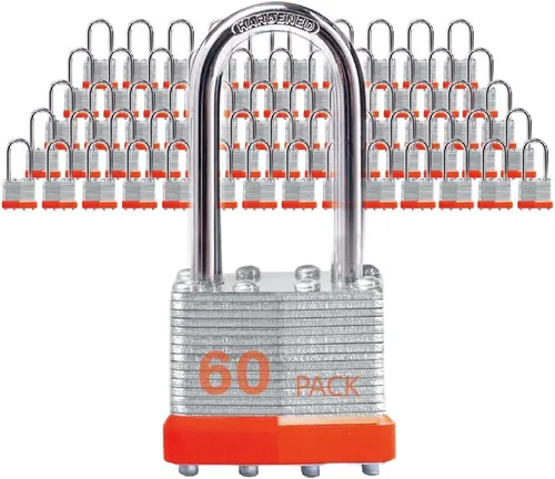 Candados con cerradura para exteriores, cerradura de llave, candados con la misma llave, candados con llave de acero laminado con grillete largo,