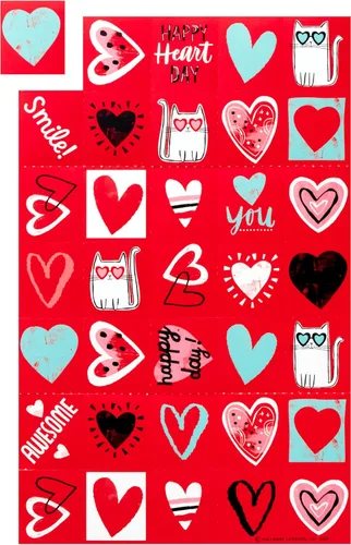 Miniatura 6 de Hallmark Tarjetas del día de San Valentín y buzón para intercambio de aula escolar, corazones de garabatos