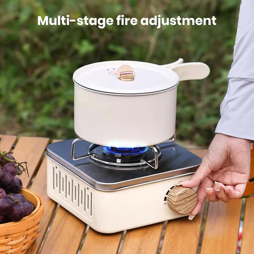 Miniatura 4 de Estufa de camping al aire libre, estufa de butano portátil, válvula de gas de acero inoxidable, estufa de propano para camping, barbacoa, picnic