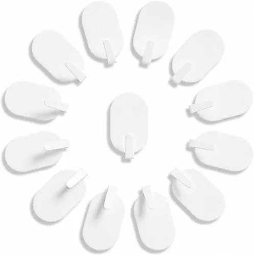 Miniatura 11 de Ganchos adhesivos de pared para colgar, paquete de 12 unidades, instalación sin taladro, ganchos extraíbles de acero inoxidable para baño, cocina