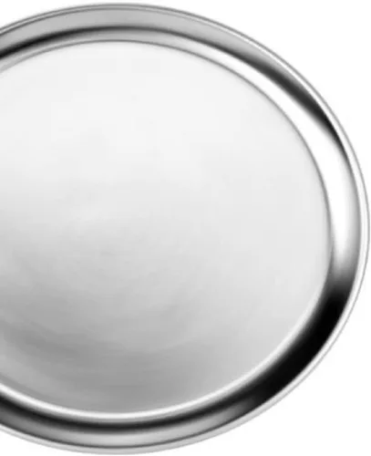 Miniatura 4 de TrueCraftware - Bandeja de pizza de 8 pulgadas con borde ancho de aluminio, juego de 3 utensilios para hornear, bandeja redonda para pizza, bandeja