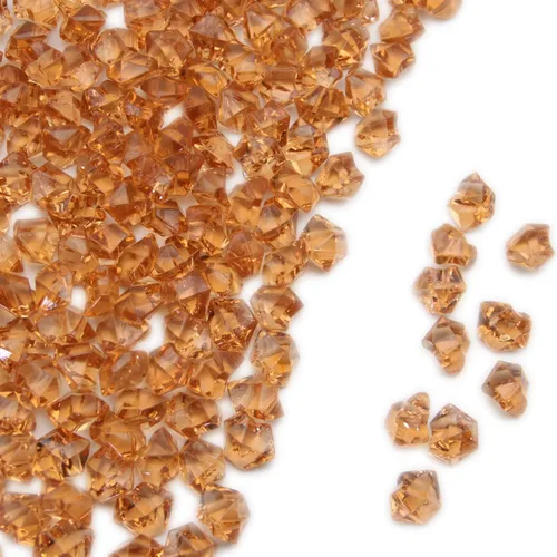 Miniatura 18 de PMLAND 180 piedras de hielo acrílicas naranjas – Gemas de hielo falsas trituradas, piedras de cristal decorativas para relleno de jarrón, mesa