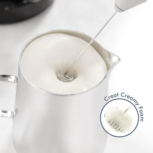 Miniatura 2 de Espumador de leche potente de mano, espumador de leche de mano mini, batidor de bebidas para café, capuchino, café con leche, matcha, chocolate Verde