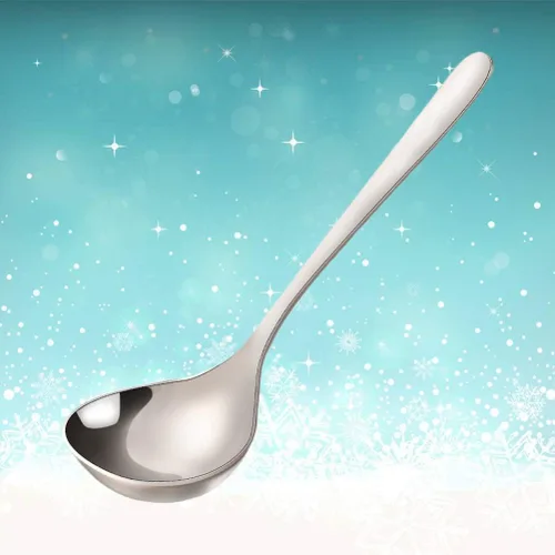 Miniatura 8 de HEMOTON Cuchara de sopa de acero inoxidable para ramen coreano, cuchara para servir, cucharón, cuchara para pizza, cuchara, cucharaditas, utensilios