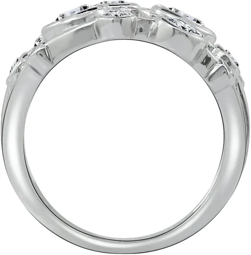 Miniatura 2 de Tienda Collection Platinum-Plated Sterling Silver Infinite Elements Cubic Zirconia Round Multi-Stone Ring