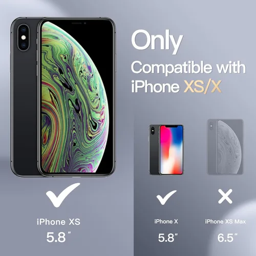 Miniatura 2 de JETech Funda de silicona para iPhone X, iPhone Xs, 5.8 pulgadas, suave al tacto, funda protectora de cuerpo completo, a prueba de golpes con forro