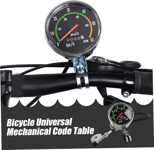 Miniatura 4 de Cuentakilómetros y velocímetro, Km/H RMP impermeable Mini Bike Speedometer, estilo de la vieja escuela, computadora de ciclismo con cable