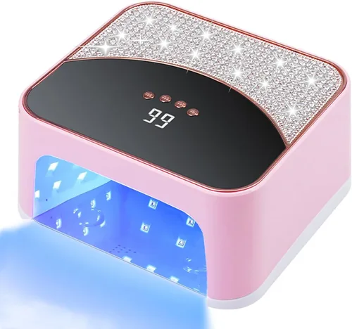 Miniatura 9 de Lámpara de uñas LED UV de 268 W, gel para esmalte de uñas, secadora UV con 4 temporizadores, 45 cuentas de lámpara y sensor automático, herramientas