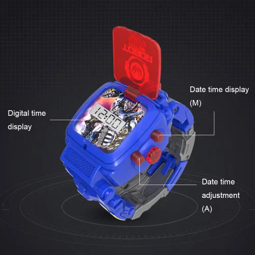 Miniatura 2 de Creative Robot Transformer - Reloj de pulsera digital para niños de 2 a 14 años, color azul, Digital