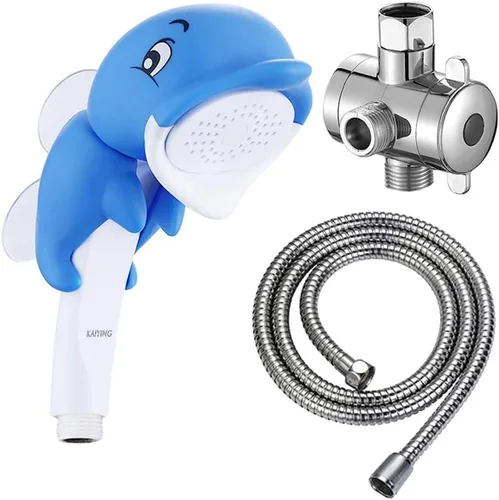 Cabezal de ducha de mano para niños de KAIYING, cabezal de ducha de agua con diseño de dibujos animados para bebés, niños pequeños y niños en edad