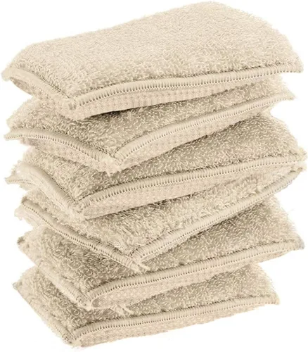 Miniatura 10 de KMAKII Esponjas de cocina de bambú, esponja para platos, esponjas de limpieza súper absorbentes, paquete de 12