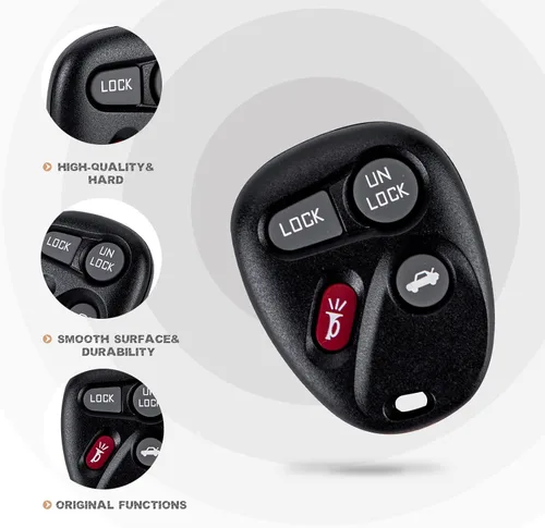 Miniatura 7 de Nuevo llavero de repuesto para entrada sin llave para Enviado Trailblazer con identificación FCC: MYT3X6898B GM # 15051014, 15008008, 15008009 (par)