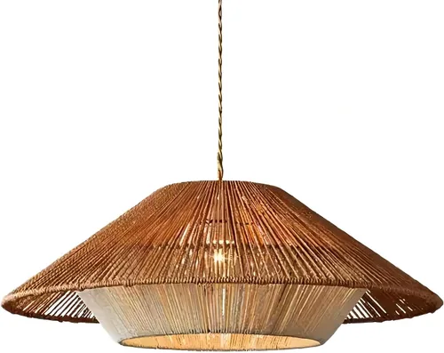 Miniatura 8 de LIGHTLAND Luces colgantes rústicas de bambú, 12 pulgadas, paquete de 3 para comedor, sala de té zen, estilo retro