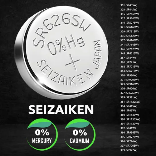 Miniatura 3 de 321 SR616SW - 10 pilas para reloj de óxido de plata sin mercurio, 1,55 V, fabricadas en Japón por Seiko