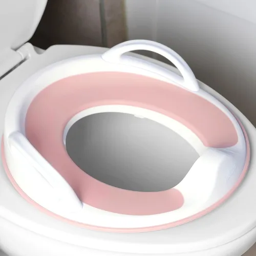 Jool Baby Asiento de entrenamiento para ir al baño para niños y niñas con asas, se adapta a inodoros redondos y ovalados, antideslizante con