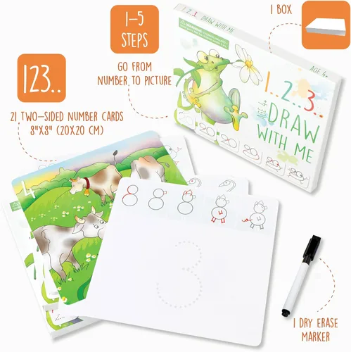 Miniatura 3 de MD CREATIVE Actividad de aprendizaje: juego educativo de dibujo con números, perfecto para niños, preescolares que aman los juguetes, actividades