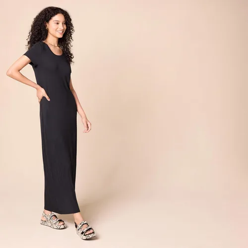 Miniatura 2 de Tienda Essentials Vestido Maxi de manga corta para mujer, fluido