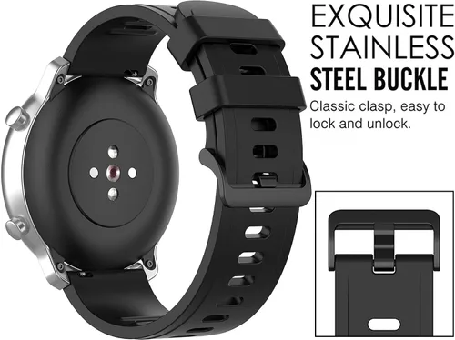 Miniatura 7 de QGHXO Banda para Amazfit GTS 4/4 Mini/3/2/2e/ GTR Mini/GTR 1.654 in/Active, Banda de repuesto de silicona suave para Amazfit Bip 3/3 Pro/U Pro/S