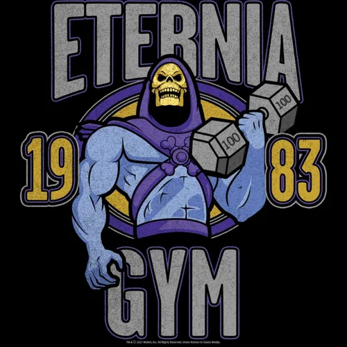 Miniatura 2 de Masters of The Universe He-Man Skeletor Eternia Gym 1983 Image - Camiseta de manga corta para adultos, Negro