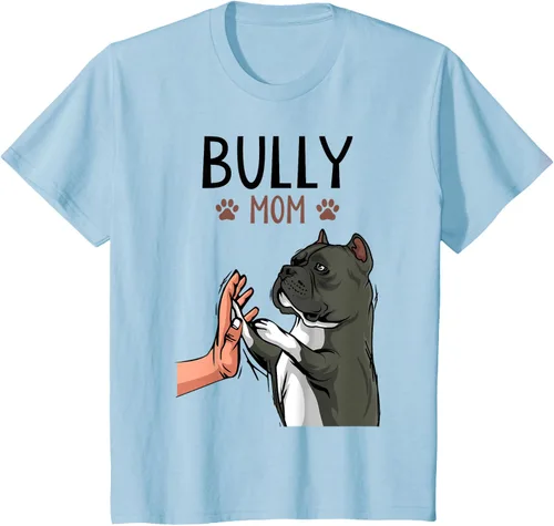 Miniatura 12 de American Bully Mom Cute Dog Mama Camiseta divertida para mujer, Blanco, S