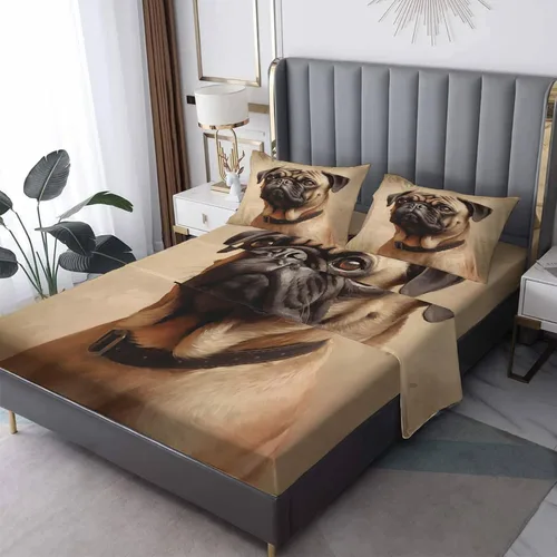 Miniatura 40 de Juego de sábanas tamaño individual: sábanas y fundas de almohada, sábanas y fundas de almohada, microfibra suave y bolsillo profundo y patrón sin