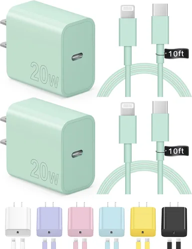 Miniatura 9 de Cargador para iPhone de carga rápida USB C, cargador tipo C, carga iPad con cable de carga C de 6 pies, compatible con iPhone14/14 Pro Negro