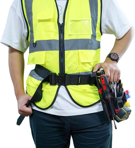 Miniatura 5 de MELOTOUGH Cinturón de herramientas de trabajo de tela de nailon de 2 pulgadas para hombres con hebilla de metal resistente de liberación rápida