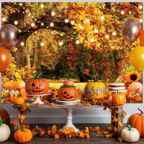 Miniatura 4 de Avezano Telón de fondo de otoño para fotografía, bosque, hojas de arce, paisaje, día de Acción de Gracias, fondo fotográfico para niños, retratos