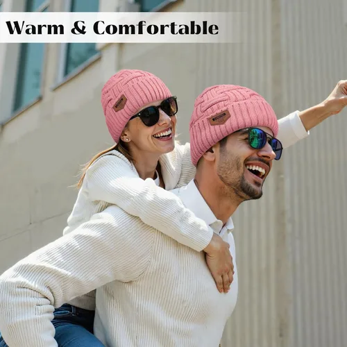 Miniatura 133 de Loritta Gorro de invierno cálido de punto grueso y holgado para hombre