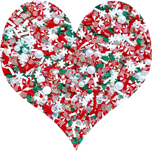 Miniatura 48 de Chispitas Falsas Chispitas Falsas de Navidad Chispitas Falsas de Caramelo Chispitas de Arcilla Polimérica Chispitas Poliméricas Rebanadas de Arcilla