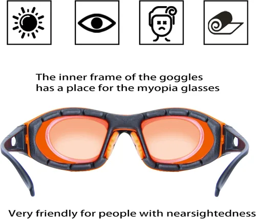 Miniatura 3 de JILERWEAR Profesional 180nm-540nm OD 6+ Violet/Blue/Green Laser Safety Glasses para 405nm, 445nm, 450nm, 473nm, 532nm láser ligero y diseño de moda