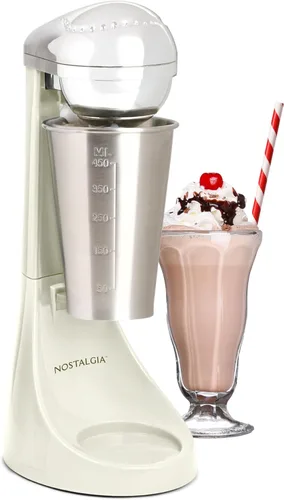 Miniatura 12 de Nostalgia - Máquina para hacer batidos o mezclar bebidas Coca Cola eléctrica y de dos velocidades, edición limitada, incluye taza para mezclar