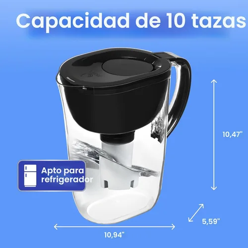 Miniatura 11 de Jarra de filtro de agua Brita grande para agua del grifo y potable con indicador de cambio SmartLight, incluye 1 filtro estándar, libre de BPA, dura