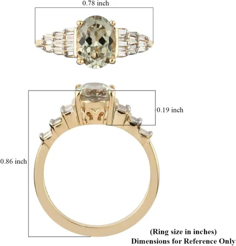 Miniatura 6 de ILIANA Gifts For Women 18K Yellow Gold AAA Turkizite Diamond Engagement Ring Ct 1.3 G-H Si1 Engagement Anniversary Wedding Promise