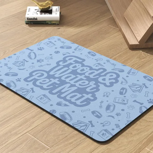 Miniatura 15 de Tapete para comedero de mascotas, absorbente, para tazón de alimentos y dispensador de agua del perro, no deja manchas, se seca rápido, de 23 x 34
