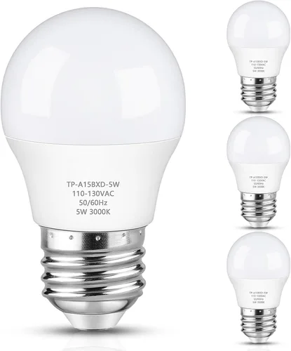 Miniatura 10 de Maylaywood Bombilla LED para refrigerador, equivalente a 40 W, bombilla A15 para nevera, impermeable, luz blanca diurna 5000K, base E26 de 550