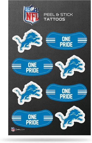 Miniatura 33 de Rico Industries NFL Footbal Peel & Stick Temporary Tattoos - Eye Black - Game Day Approved!
