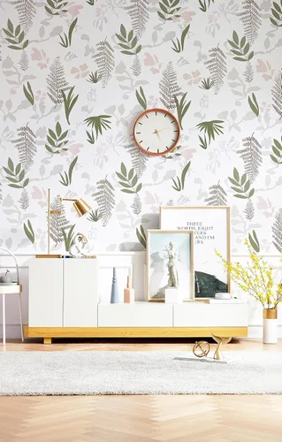 Miniatura 6 de Papel tapiz floral para despegar y pegar, papel de contacto de hojas modernas, papel tapiz extraíble, decorativo, autoadhesivo, papel tapiz de pared
