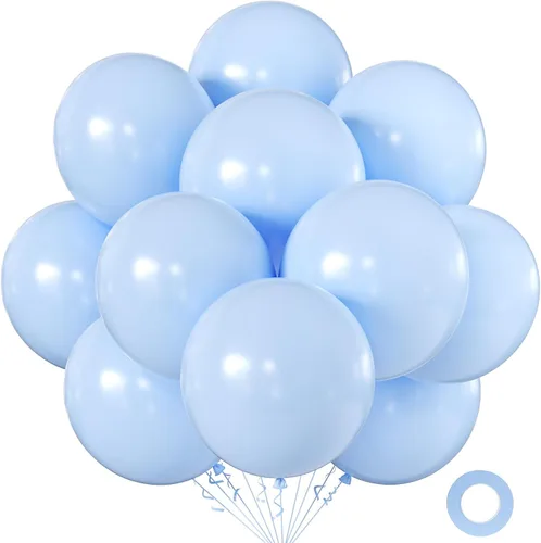Miniatura 48 de KALOR Globos color morado ceniza de 18 pulgadas, 10 globos de látex mate, globos redondos grandes para bodas, baby shower, fiestas de cumpleaños