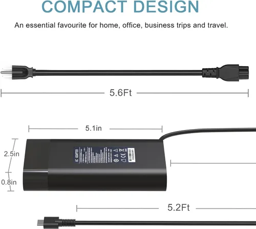 Miniatura 3 de Cargador de portátil USB C de 90 W para HP Spectre X360 13 14 15 EliteBook 1040 G4 904144-850 904082-003 adp-90fe 2ln85aa 20V 4.5A 90W tipo C