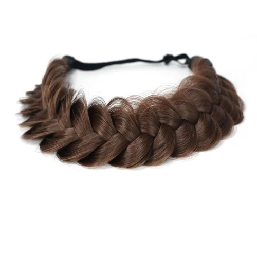 Miniatura 21 de Diadema trenzada, 2 hebras, clásica, gruesa, trenzada, ancha, elástica, de calidad, sintética, trenzada, para mujeres y niñas, estilo bohemio, 2.42