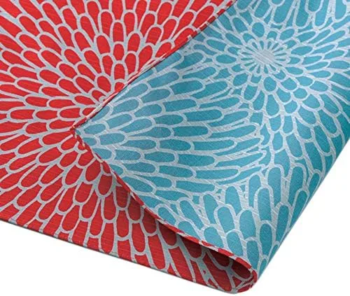 Furoshiki - Tela tradicional japonesa – Paño de envoltura, extra grande, 40.9 x 40.9 pulgadas, 100% algodón, hecho en Japón, reversible Honjien,
