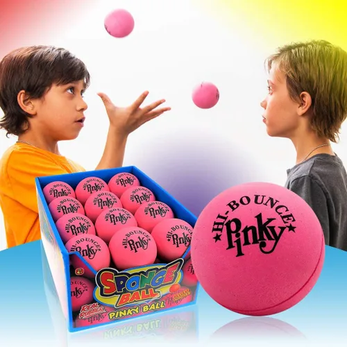 Miniatura 3 de JA-RU Hi-Bounce Pinky Ball (paquete de 4) pelotas hinchables de 2.5 pulgadas para niños Pelotas de rebote alto para deportes