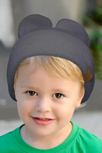 Miniatura 6 de BASICO Gorro de punto unisex para bebés y niños, con orejas de conejo, con orejas de gato, lindo gorro elástico y cálido