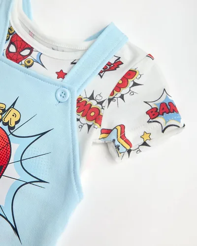 Miniatura 3 de Disney Conjunto de pantalones cortos para bebé, 2 piezas de Spiderman Mickey Mouse Cars Winnie the Pooh, conjunto corto de camisa corta (0-3M-24M)