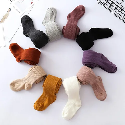 Miniatura 7 de American Trends Medias suaves para bebé, mallas de punto trenzado para bebés, medias de invierno para niñas recién nacidas, medias para niños