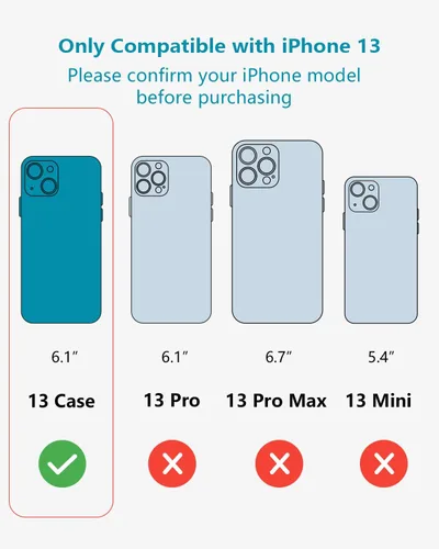 Miniatura 2 de SCORPIFY Funda para iPhone 13 con diseño floral de Nemophila azul, bonita funda transparente para teléfono con flores para mujeres y niñas