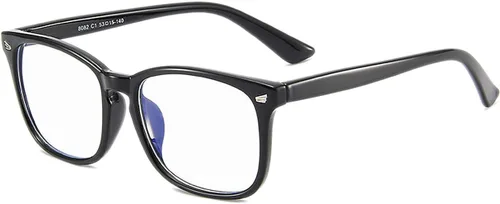 Miniatura 2 de MAXJULI - Lentes de bloqueo de luz azul, para lectura en computadora, juegos, televisión, teléfonos para mujeres y hombres (negro brillante)