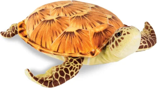 Real Planet Juguete de peluche de reptil, suave y lindo, regalo para niños de todas las edades, tortuga marina realista, regalos de cumpleaños de
