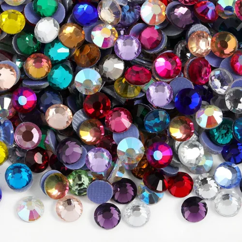 Miniatura 37 de 6000 diamantes de imitación termoadhesivos a granel, diamantes de imitación azules para ropa de manualidades, cristales termoadhesivos para Zafiro